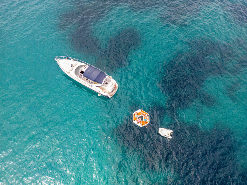 yacht charter with amenities on board
