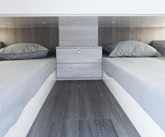 Two beds in Kumbra 36 yacht