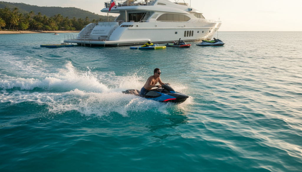 friends chartering a yacht