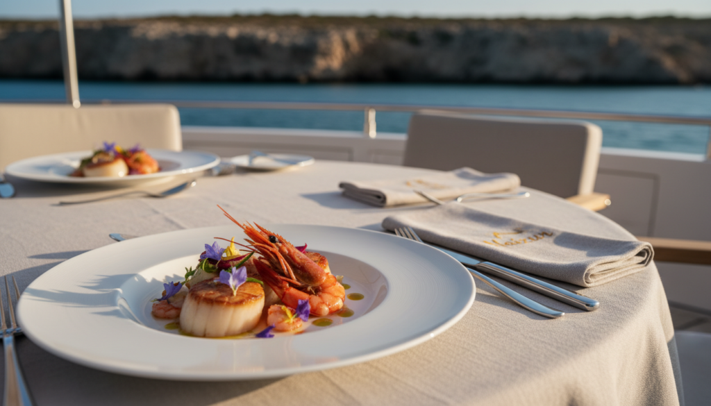 chef in a crewed yacht charter