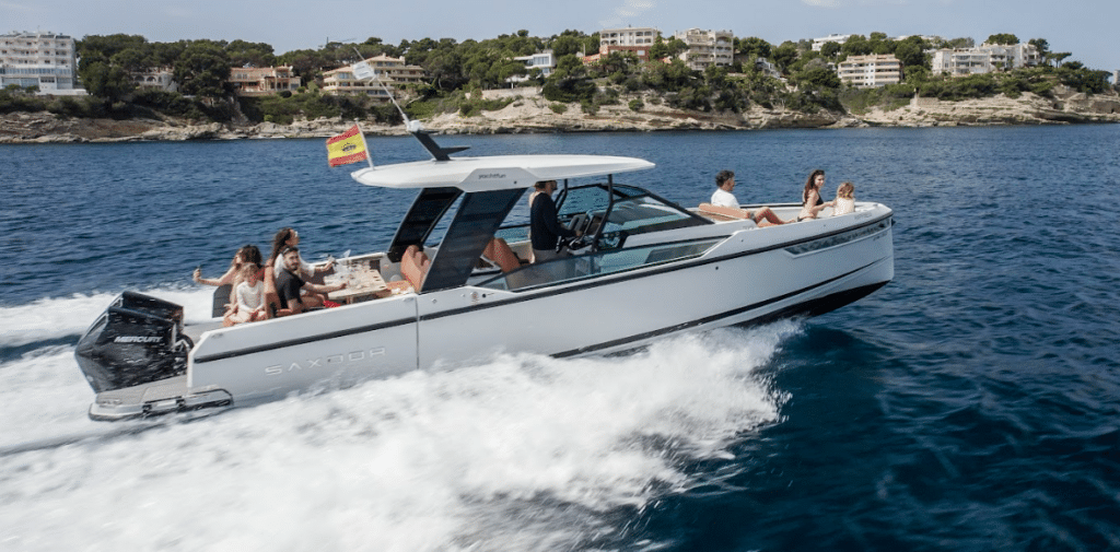 family taking a yacht route through the balearic islands